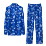 Georgia State Panthers Long Pajama Set Personalized Heart Charms Blue Best Selling