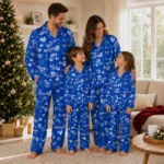 Georgia State Panthers Long Pajama Set Personalized Heart Charms Blue Best Selling