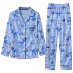 Georgia State Panthers Long Pajama Set Personalized Ribbon Chains Blue Best Selling