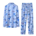 Georgia State Panthers Long Pajama Set Personalized Ribbon Chains Blue Best Selling