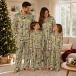 Georgia Tech Yellow Jackets Long Pajama Set Customized Animal Scatter Gold Best Selling