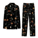 Georgia Tech Yellow Jackets Long Pajama Set Customized Icon Confetti Black Best Selling