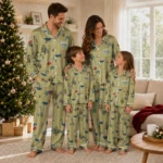 Georgia Tech Yellow Jackets Long Pajama Set Customized Sprig Scatter Gold Best Selling