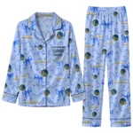 golden state warriors long pajama set customized ribbon chains blue best selling.webp