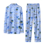 golden state warriors long pajama set customized ribbon chains blue best selling.webp