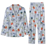 golden state warriors long pajama set customized ribbon florals blue best selling.webp