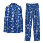 golden state warriors long pajama set personalized heart charms blue best selling.webp