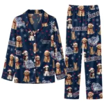 Gonzaga Bulldogs Long Pajama Set - Custom Animal Scatter Blue 1 Gonzaga Bulldogs Long Pajama Set Custom Animal Scatter Blue Best Selling