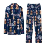 Gonzaga Bulldogs Long Pajama Set Custom Animal Scatter Blue Best Selling