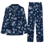 Gonzaga Bulldogs Long Pajama Set Custom Heart Charms Blue Best Selling