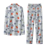 Gonzaga Bulldogs Long Pajama Set Custom Ribbon Florals Blue Best Selling