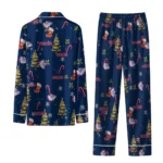 Gonzaga Bulldogs Long Pajama Set Custom Sprig Scatter Blue Best Selling
