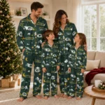 Green Bay Packers Long Pajama Set Customized Cloud Stars Green Best Selling