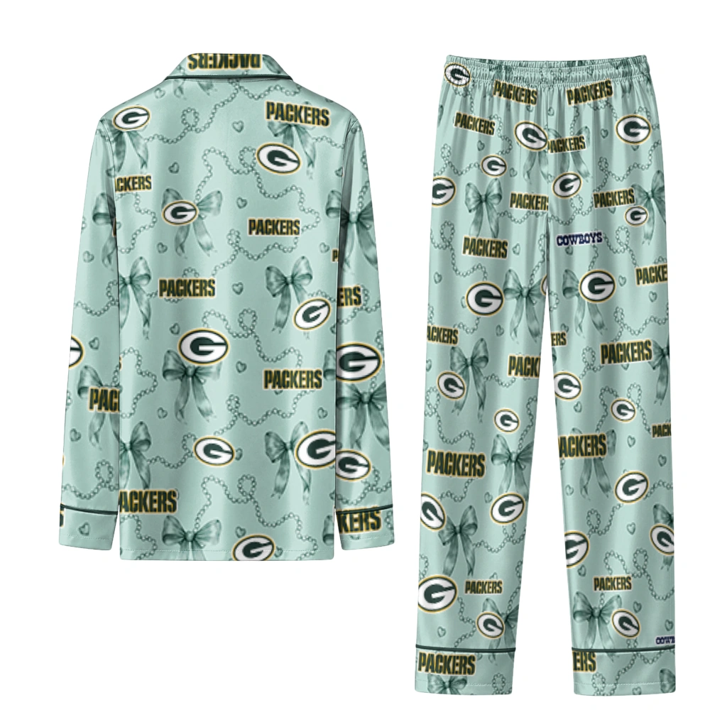 green bay packers long pajama set customized ribbon chains green fashion forward.webp green bay packers long pajama set customized ribbon chains green fashion forward.webp