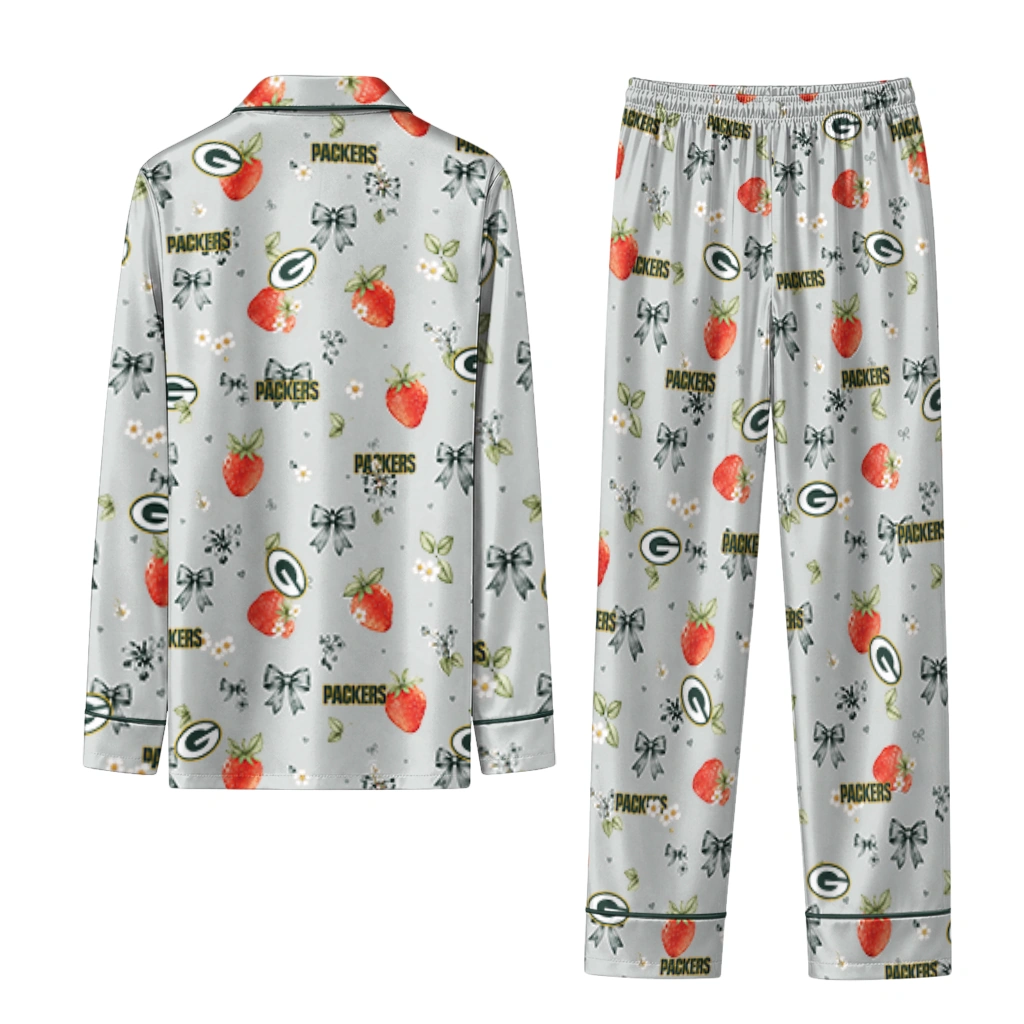 green bay packers long pajama set customized ribbon florals green fashion forward.webp green bay packers long pajama set customized ribbon florals green fashion forward.webp