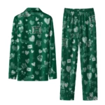 Hawaii Rainbow Warriors Long Pajama Set Customized Heart Charms Green Best Selling