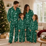 Hawaii Rainbow Warriors Long Pajama Set Customized Heart Charms Green Best Selling