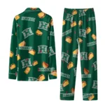 Hawaii Rainbow Warriors Long Pajama Set Customized Snack Scatter Green Best Selling