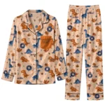 Houston Astros Long Pajama Set Customized Character Scatter Best Selling