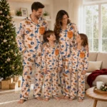 Houston Astros Long Pajama Set Customized Character Scatter Best Selling
