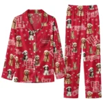 Houston Cougars Long Pajama Set - Personalized Animal Scatter Red 1 Houston Cougars Long Pajama Set Personalized Animal Scatter Red Best Selling