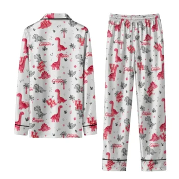 Houston Cougars Long Pajama Set Personalized Character Scatter Fashion Forward