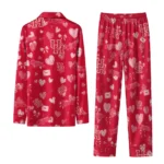 Houston Cougars Long Pajama Set Personalized Heart Charms Red Best Selling