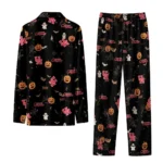 Houston Cougars Long Pajama Set Personalized Icon Confetti Black Best Selling