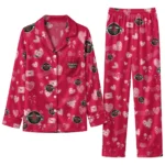 houston rockets long pajama set custom heart charms red best selling.webp