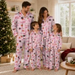 houston rockets long pajama set personalized ribbon florals red best selling.webp
