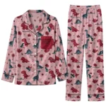 Houston Texans Long Pajama Set Custom Character Scatter Best Selling