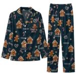 Houston Texans Long Pajama Set Customized Candy Scatter Blue Best Selling