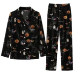 houston texans long pajama set customized icon confetti black best selling.webp