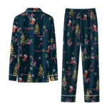 Houston Texans Long Pajama Set Personalized Sprig Scatter Blue Best Selling