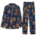 Illinois Fighting Illini Long Pajama Set Customized Candy Scatter Blue Best Selling