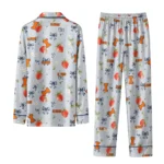 Illinois Fighting Illini Long Pajama Set Customized Ribbon Florals Blue Best Selling