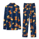 Illinois Fighting Illini Long Pajama Set Customized Snack Scatter Blue Best Selling