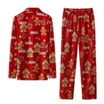 Indiana Hoosiers Long Pajama Set Custom Candy Scatter Red Best Selling