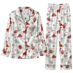 Indiana Hoosiers Long Pajama Set Custom Character Scatter Best Selling