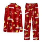 Indiana Hoosiers Long Pajama Set Custom Snack Scatter Red Best Selling