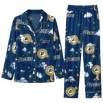 Indiana Pacers Long Pajama Set Custom Cloud Stars Blue Best Selling