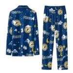 Indiana Pacers Long Pajama Set Custom Cloud Stars Blue Best Selling