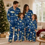 Indiana Pacers Long Pajama Set Custom Cloud Stars Blue Best Selling