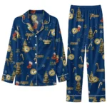 Indiana Pacers Long Pajama Set Custom Sprig Scatter Blue Best Selling