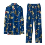 Indiana Pacers Long Pajama Set Custom Sprig Scatter Blue Best Selling