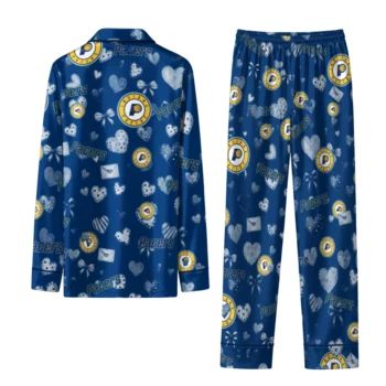 indiana pacers long pajama set customized heart charms blue fashion forward.webp