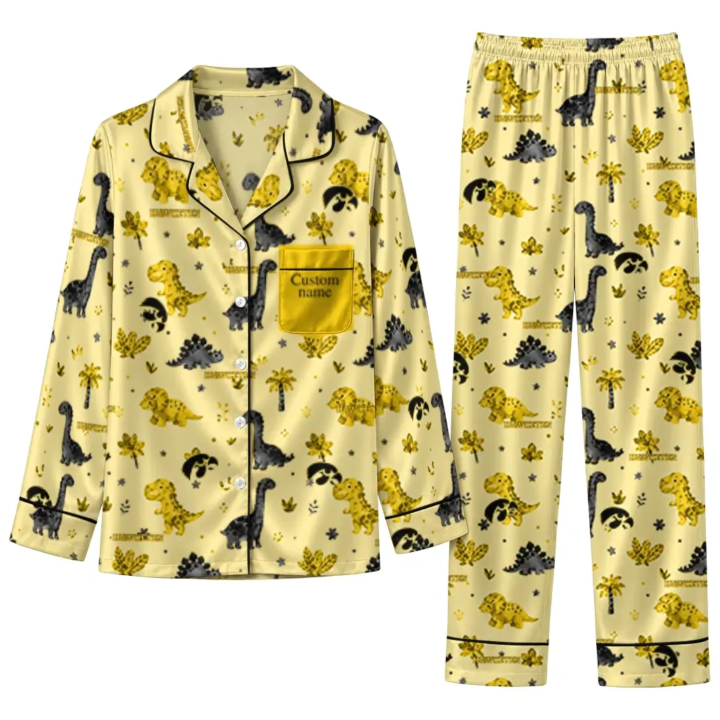 Iowa Hawkeyes Long Pajama Set Personalized Character Scatter Best Selling Iowa Hawkeyes Long Pajama Set Personalized Character Scatter Best Selling