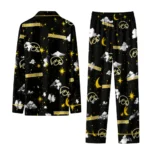 Iowa Hawkeyes Long Pajama Set Personalized Cloud Stars Black Best Selling