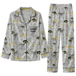 Iowa Hawkeyes Long Pajama Set Personalized Ribbon Chains Black Best Selling