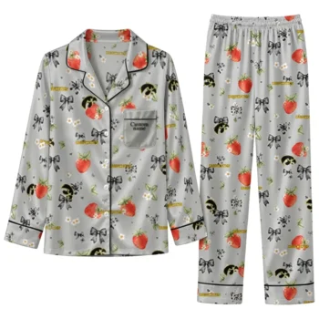 Iowa Hawkeyes Long Pajama Set Personalized Ribbon Florals Black Best Selling